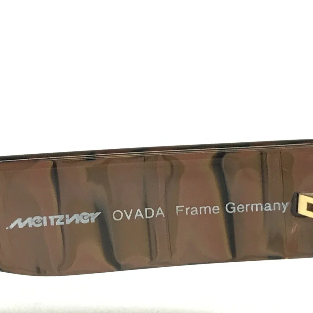 Vintage Meitzner Eyeglasses Frames OVADA COL.966 Brown Gold Oversized 55-16-140